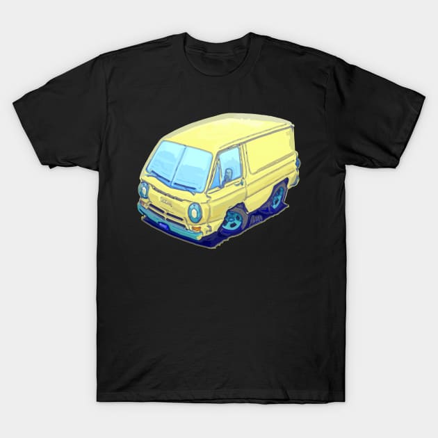 Vintage American van in vector style T-Shirt by Andres7B9